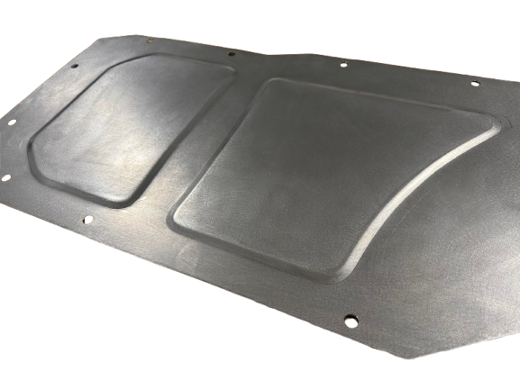 Bolt-on 77–90 GM B-Body Caprice/Impala A/C Heat Delete Firewall Panel. no cutting or drilling. Show-quality engine bay upgrade