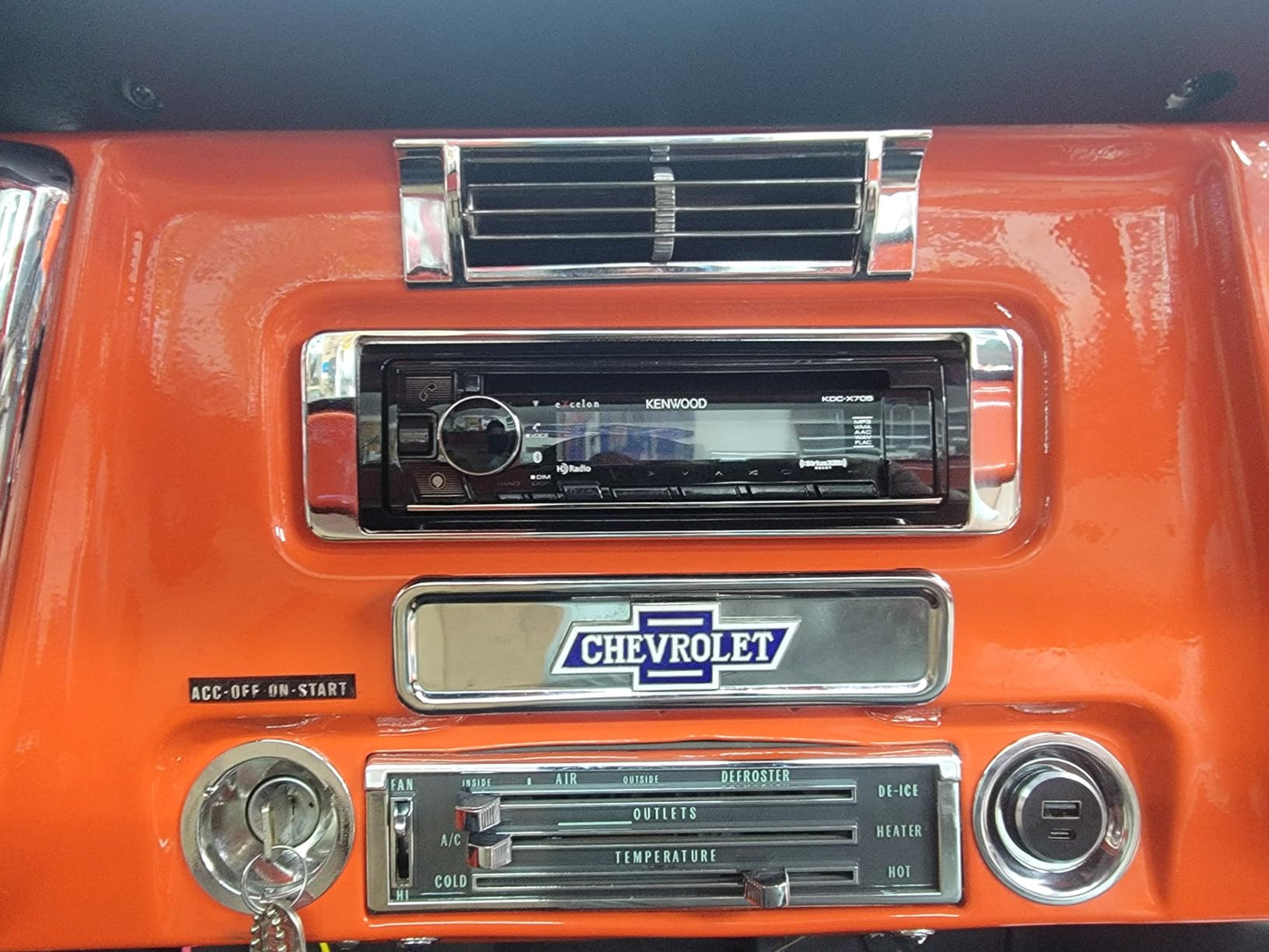 67-72 CHEVY TRUCK BILLET MODERN RADIO BEZEL SINGLE DIN