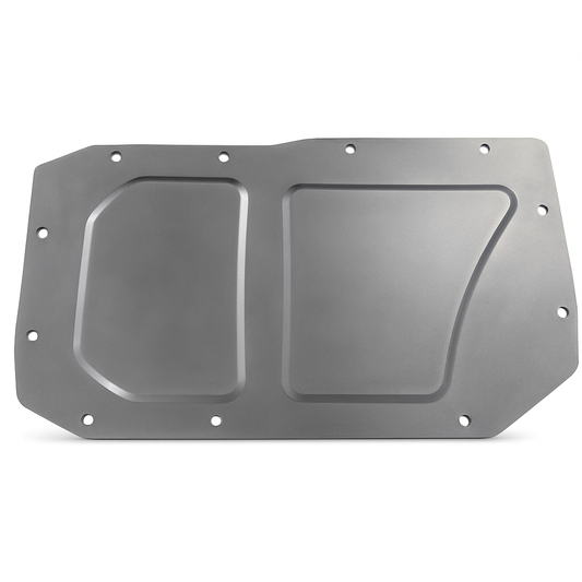 Bolt-on 77–90 GM B-Body Caprice/Impala A/C Heat Delete Firewall Panel. no cutting or drilling. Show-quality engine bay upgrade