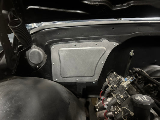 1967–1972 Chevy/GMC Truck Bolt-In A/C Delete Blower Cover — 18-Gauge Steel
