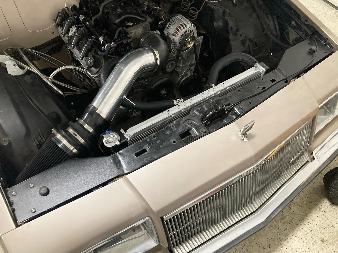 84-87 Buick Regal Grand National G Body Radiator Core Support Covers ...