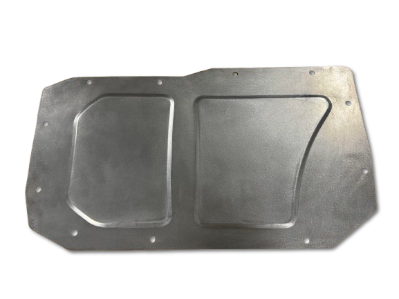 Bolt-on 77–90 GM B-Body Caprice/Impala A/C Heat Delete Firewall Panel. 18-gauge USA steel, no cutting or drilling. Show-quality engine bay upgrade