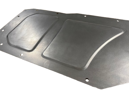 Bolt-on 77–90 GM B-Body Caprice/Impala A/C Heat Delete Firewall Panel. no cutting or drilling. Show-quality engine bay upgrade